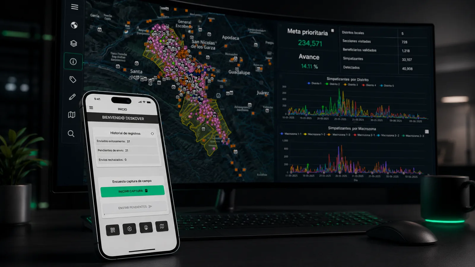 Captura de campo desde la app móvil