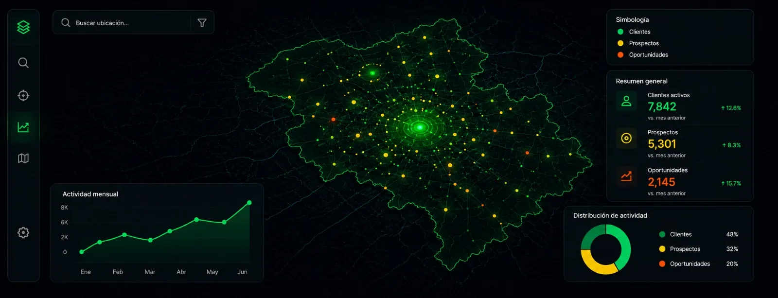 Tercera vista del mapa interactivo de Deskover